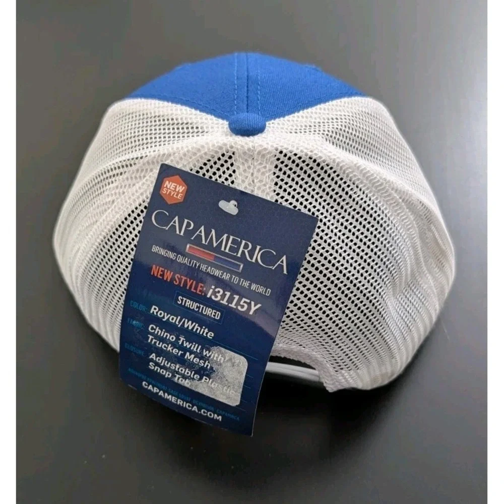 PBS KIDS Baseball Hat Cap Blue/White‎ Mesh Back Trucker TV Logo Adult Sz NEW NWT